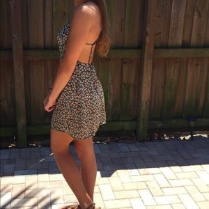 spring flower open back dress